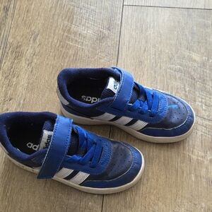 Adidas Kids Blue and White Sneakers